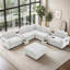 Canapé modulaire en chenille avec charge câblée et sans fil, mobile, rangement caché, rangement supplémentaire, taches, maison élégante