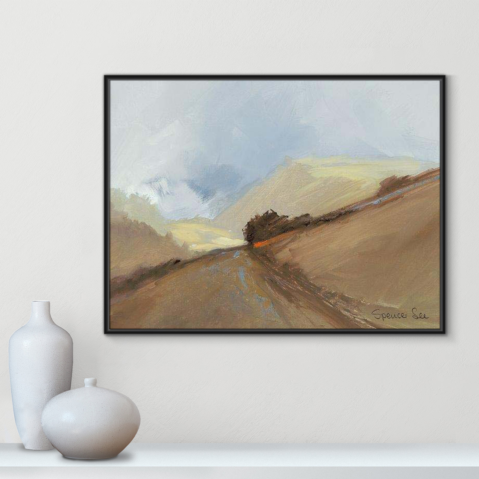 Heaven And Earth II by Spencer Lee, 31.5'' H x 41.5'' W x 2'' D, Black Framed