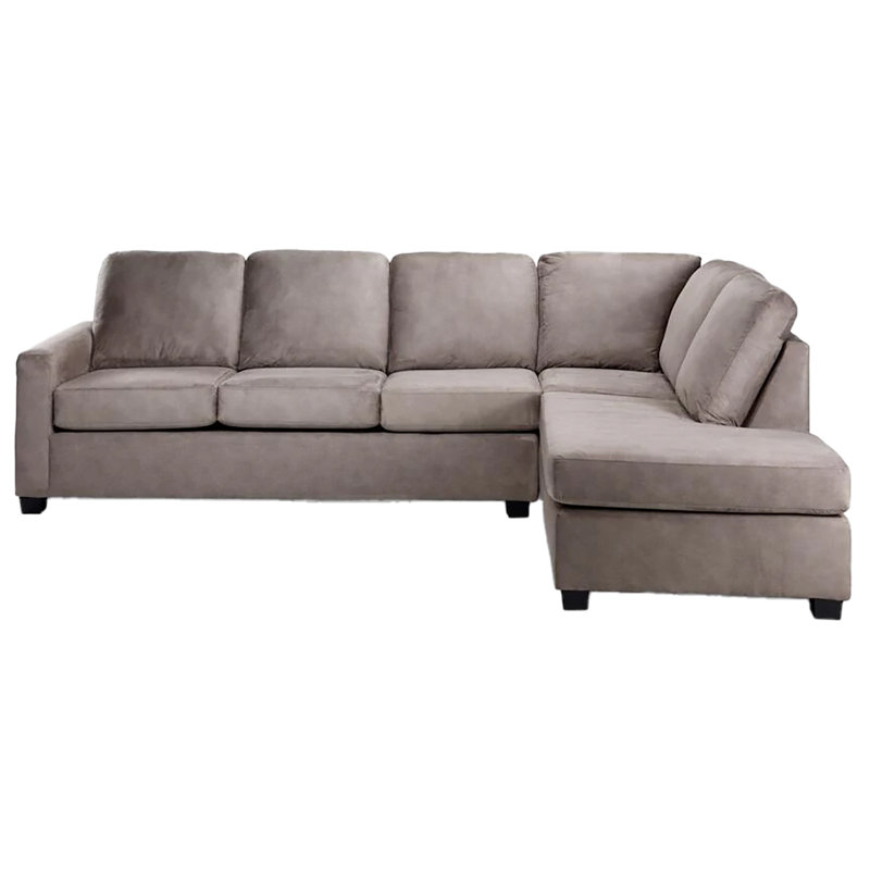 Canapé modulaire en L Alexius, beige (RHF), Orienté à droite, Polyester beige