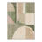 Aura Geometric Machine Washable Green / Beige Indoor Area Rug with Non-Slip Backing-367887349
