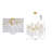 10 - Light Dimmable Geometric Chandelier