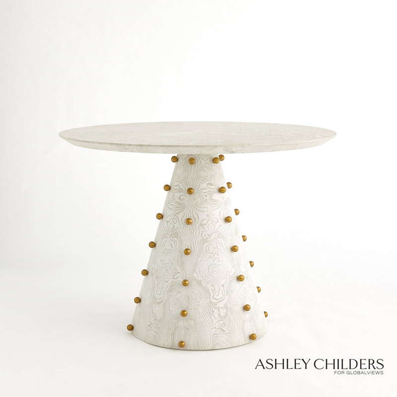 Spheres Center Table, 30"H x 40"L x 40"W, White