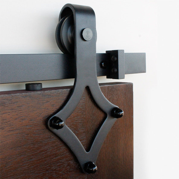 Steel Standard Single Barn Door Hardware Kit, 100 in.