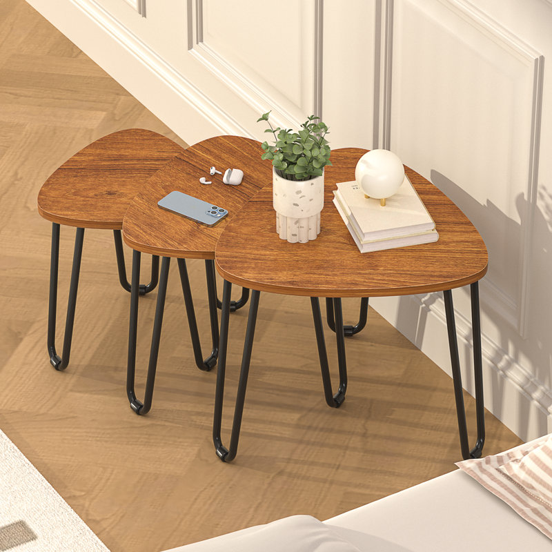 Summerall Nesting Coffee Tables, End Tables Set, Small Stacking Side Tables for Living Room Bedroom