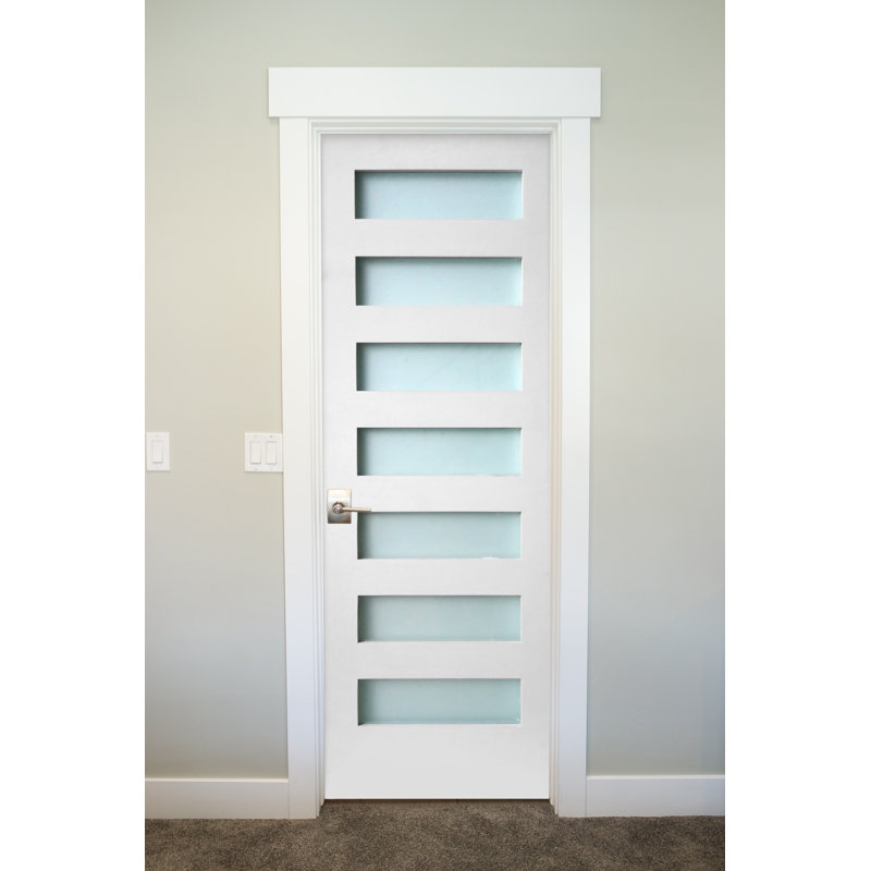 Porte standard en verre satiné, 28 po x 80 po, Gauche