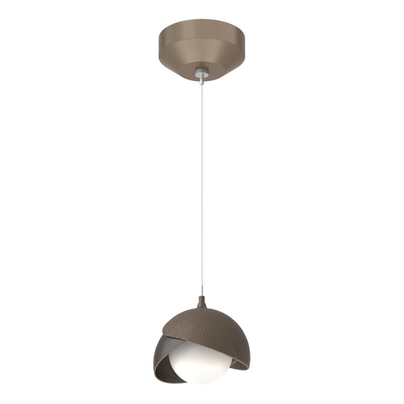 Luminaire suspendu sphère 1 lumière Brooklyn, Bronze, Bronze huilé