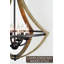 Lustre de vestibule rustique moderne 26 lumières 6 ", structure en métal style bois, accents noirs + bois de bouleau fumé-221604662