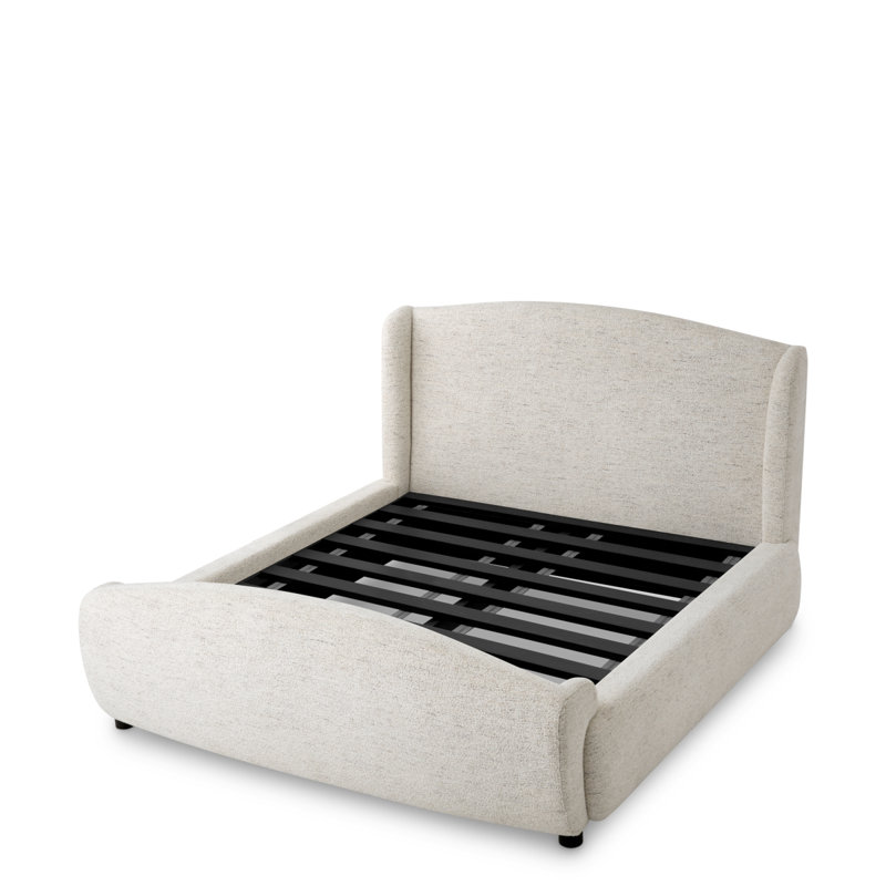 Mellory Upholstered Wingback Bed, Queen
