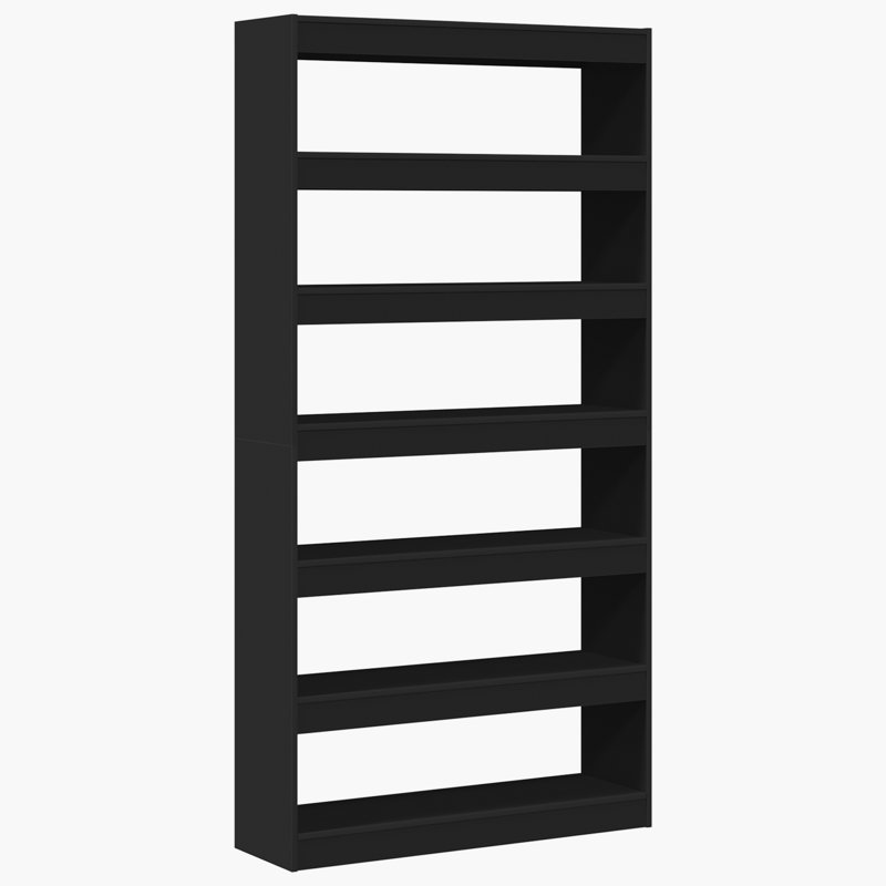  Bibliothèque en bois d'ingénierie, (6 tablettes) H 77,9 po x l 31,5 po x P 11,8 po, Brun