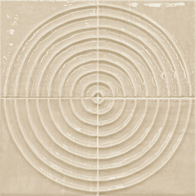 TUILE MURALE EN CÉRAMIQUE ENROULÉE 5x5 "FLOW COLLECTION