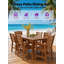 Table de salle à manger rectangulaire de 170 cm (67 po) pour 6 personnes, résistante aux intempéries, en plastique moderne, idéale pour terrasse, jardin ou piscine. Capacité de charge : 181 kg (400 lb).-120480990