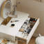Bureau en bois blanc sans miroir 80Cm
