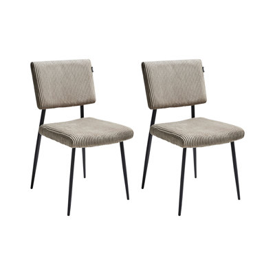 Set of 2 Dining Chairs STURGIS Corduroy