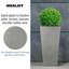 Tall Planter with Drainage Holes, Frostproof Outdoor Plant Pot, Concrete Effect Tall Tapered Planter-1723623149-1725949038