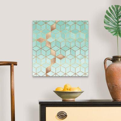 «Soft Gradient Aquamarine», reproduction d'impression sur toile