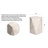  Travertine Stone Finish MgO Side Accent Table