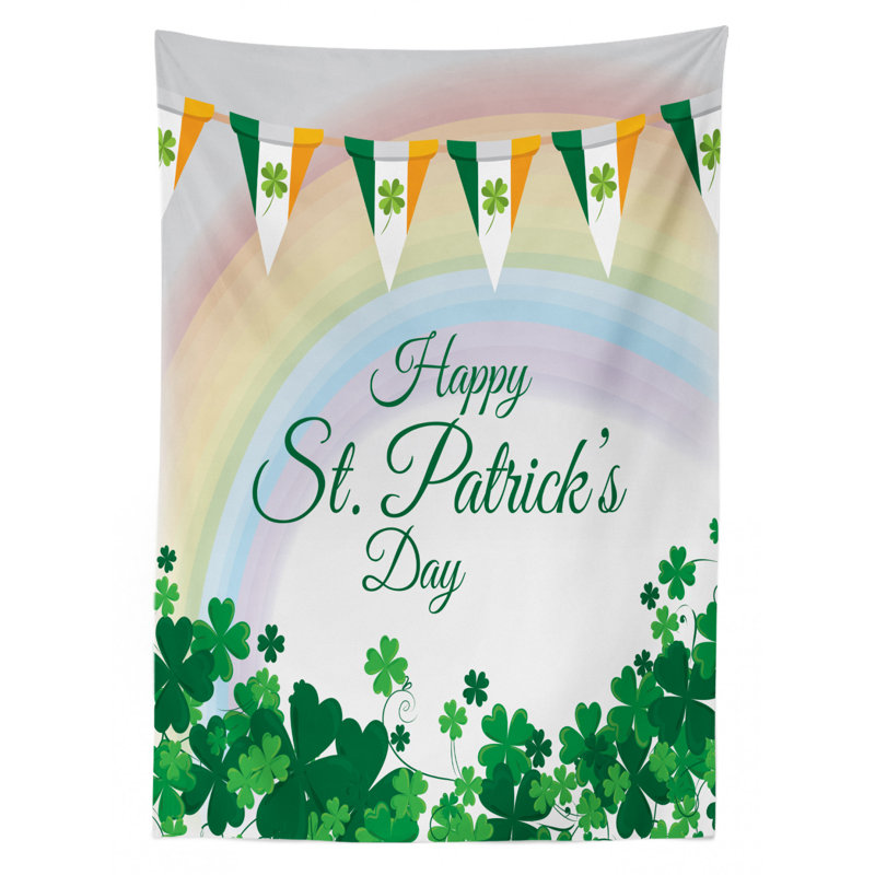St. Patrick's Day Tablecloth, 84" L x 60" W