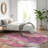 Machine Washable Indoor/Outdoor Xhevrie Blush Rug-1055527680