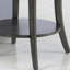 Table de bout ovale à tablette de style gris, placage en bois de bouleau, chic et spacieux avec placage supplémentaire-1636518351