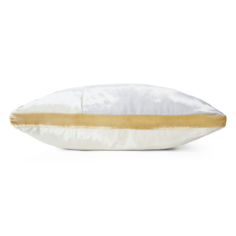 Large Rectangle Velvet Pillow Cover & Insert, Square 22", White