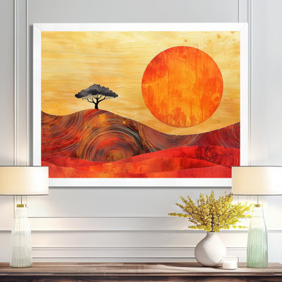 Iselda, lever de soleil, paysage du Sahara en Afrique - désert, art mural
