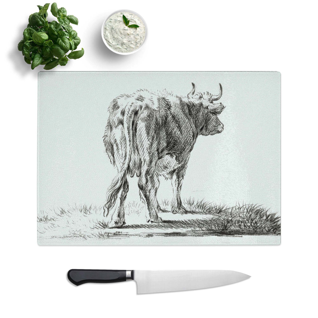 Tempered Glass The Rear of a Cow by Jean Bernard Chopping Board