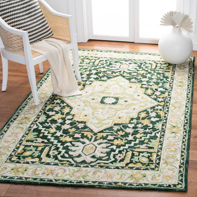 Hand Tufted Wool Southwestern Rug, Rectangle 8' x 10'