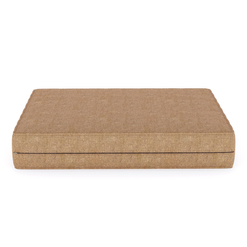 Sunbrella® Outdoor Ottoman Cushion, Canvas Heather Beige Sunbrella® Canvas, 3.5" H x 23.5" W x 20.5" D