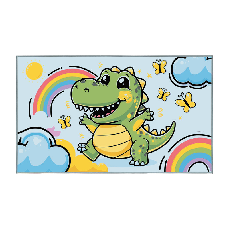 Tapis pour enfants Zoomie Kids, Rectangle 7 pi x 9 pi