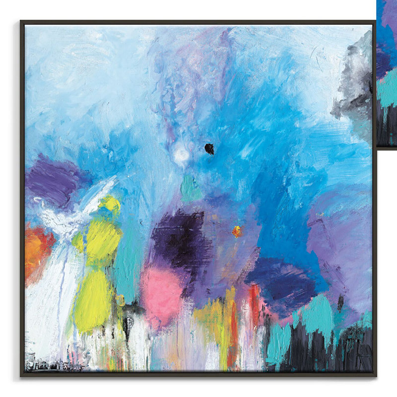 Simple Life by Gary Butcher - Painting on Canvas, 76cm H x 76cm W, Black