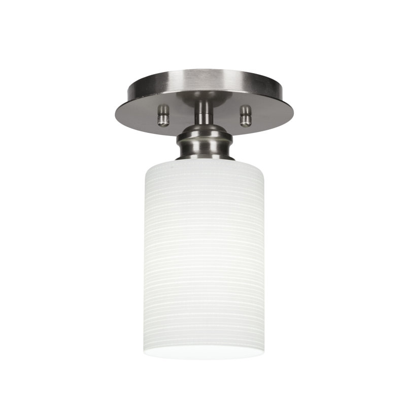Plafonnier semi-encastré 1 lumière Edge, Blanc