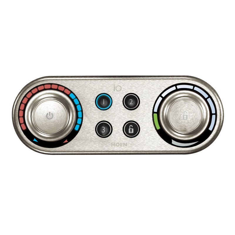 Contrôle de baignoire numérique romaine io, Nickel brossé