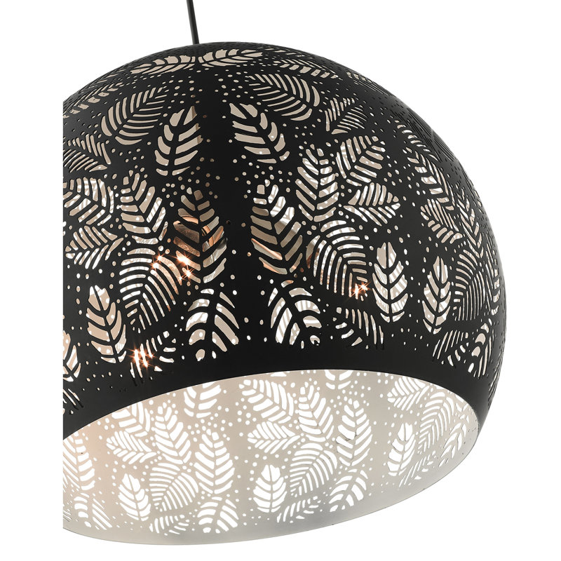 Alira 3 - Light Single Pendant, 110"H x 15.75"W x 15.75"D, Black