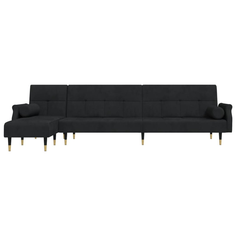 Canapé en velours 106,7 po Gerdt, Velours noir