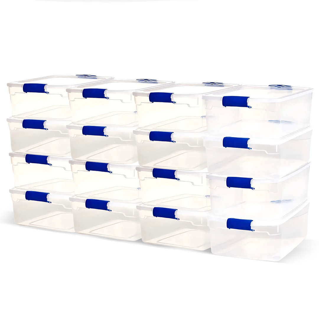 Homz Plastic Storage Tub & Tote (Set of 4) Homz