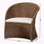 Fauteuil d'appoint bohémien en rotin gris délavé