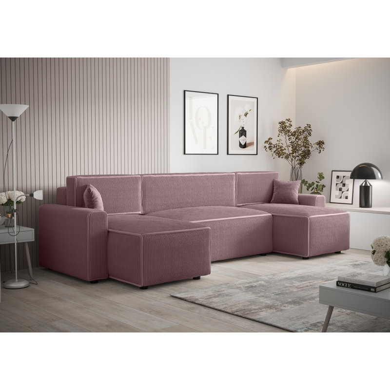 Caril 5 Seater Corner Sofa , Purple