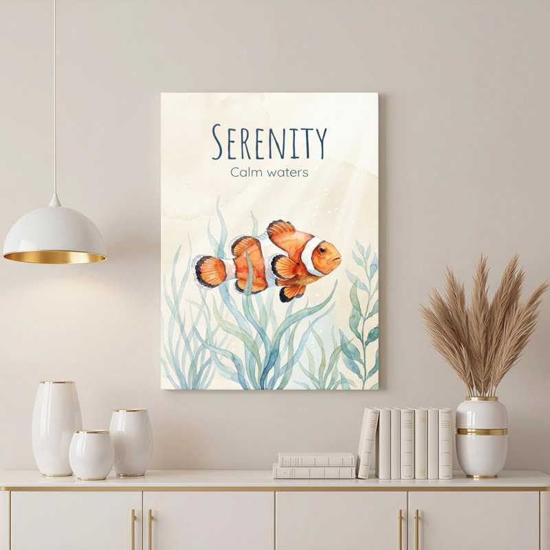 Aquarelle sur toile Serenity, H 24 po x l 16 po