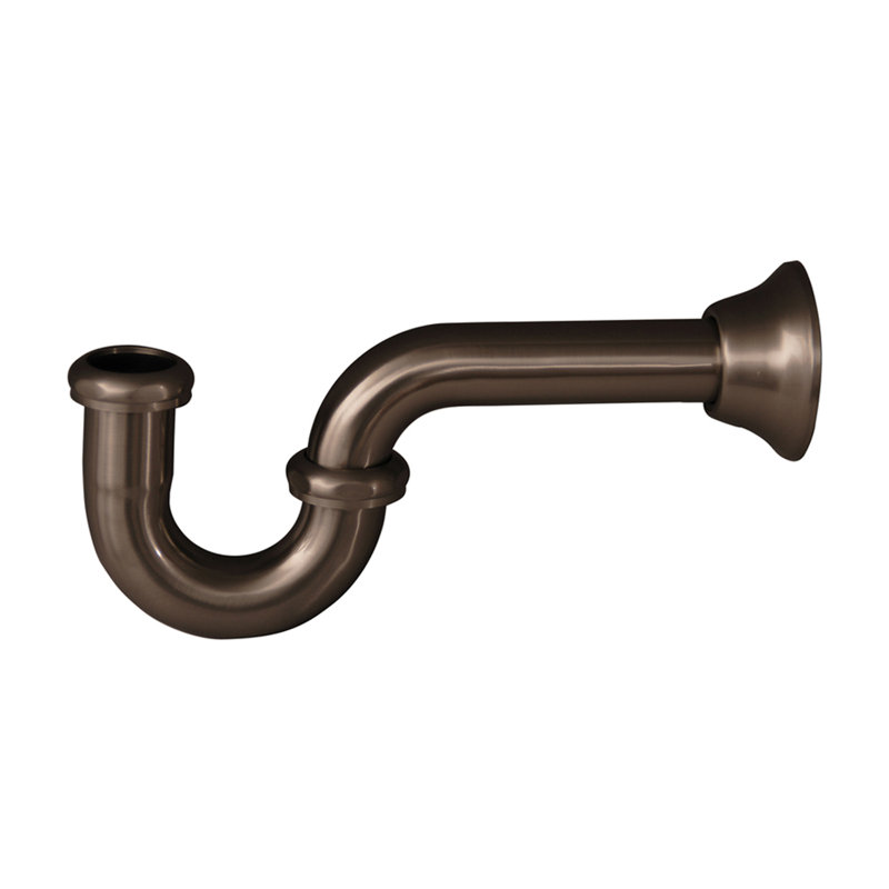 Siphon tubulaire en P, Nickel brossé