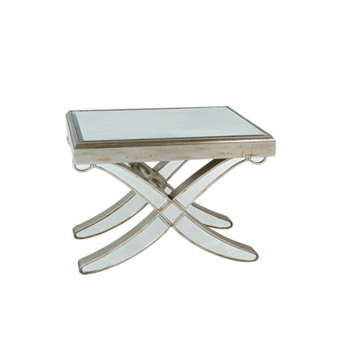 Betty Mirrored Glass Top End Table