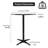 39.25"H 31.5'' W Modern Round Bar Height Pedestal Dining Table With Metal Frame and Cross Base-371041780-371041783