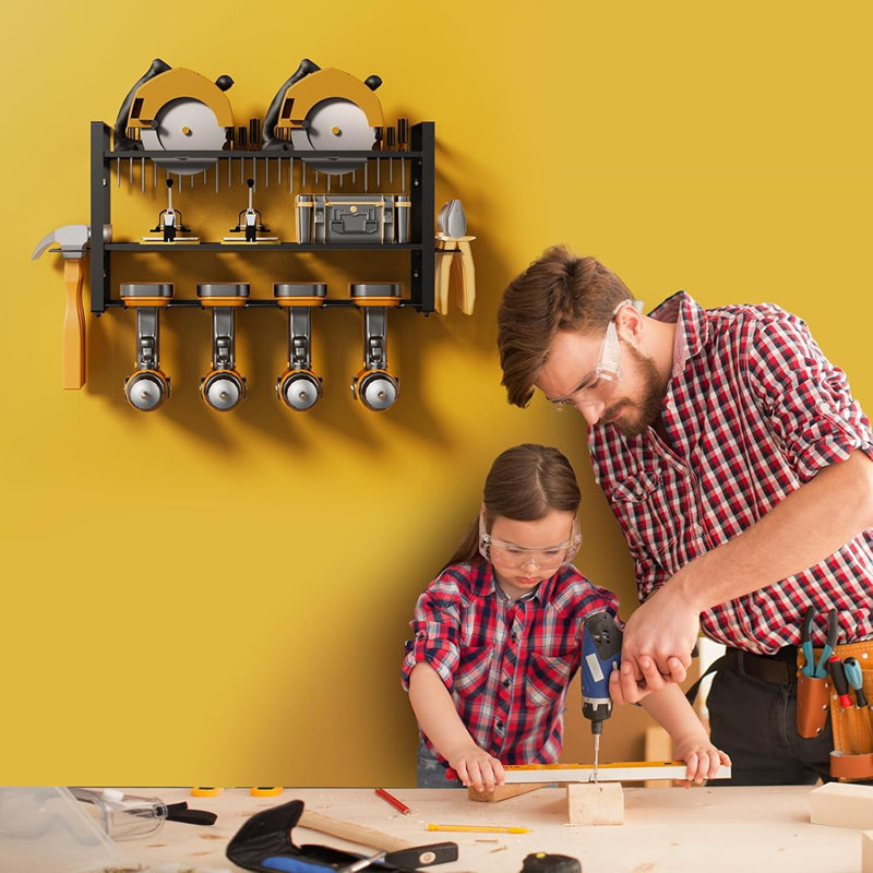 Support mural pour outils électriques - Support de rangement de garage robuste