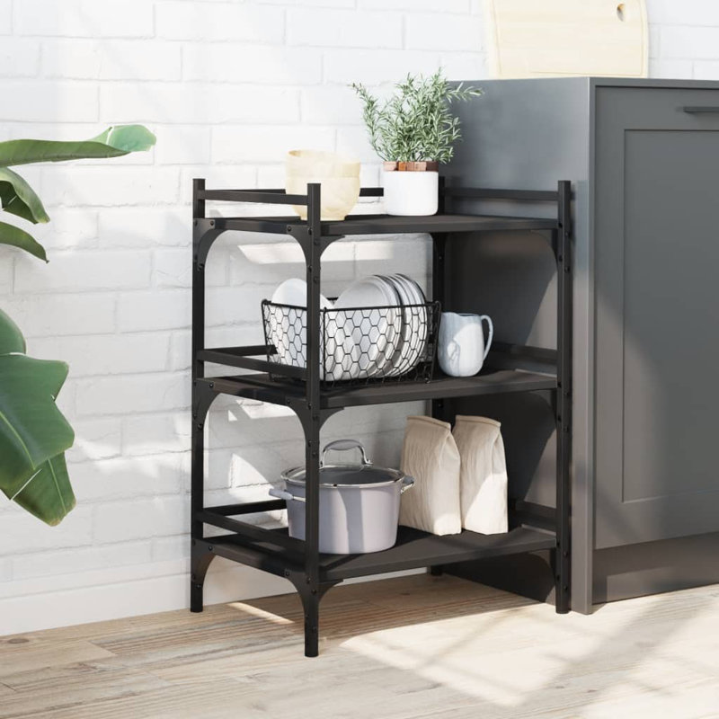 Kitchen Serving Cart, Black