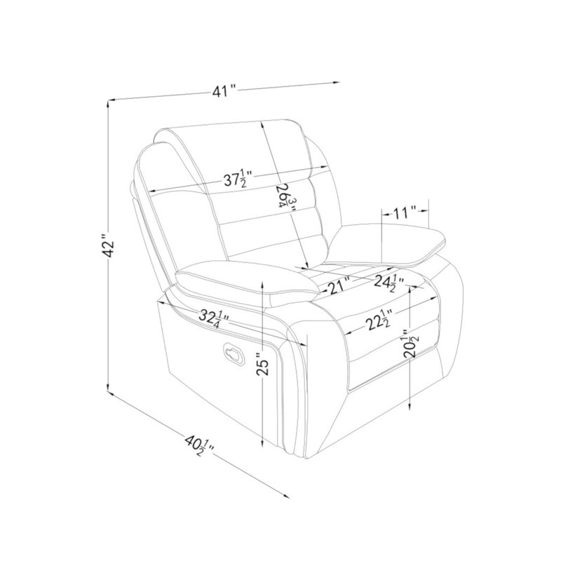 Luxueux fauteuil oscillant manuel inclinable avec accoudoirs coussinés et conception élégante en forme de passepoil pour un confort et un style ultimes