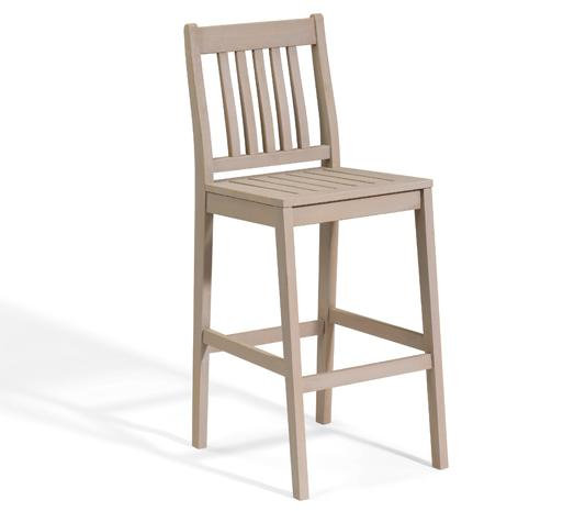 Wexford Outdoor Teak Bar Stool, Grigio