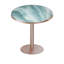 Table bistro ronde et moderne 31,5 pouces avec plateau tulipe et plateau en faux marbre, facile à assembler, structure en métal robuste-677651450-677651454