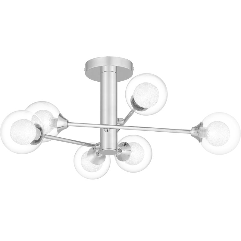 Tunley Glass Semi Flush Mount