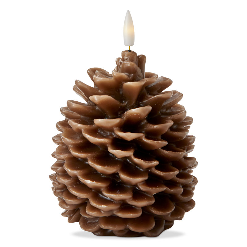 Bougie Pinecone DEL - Brun