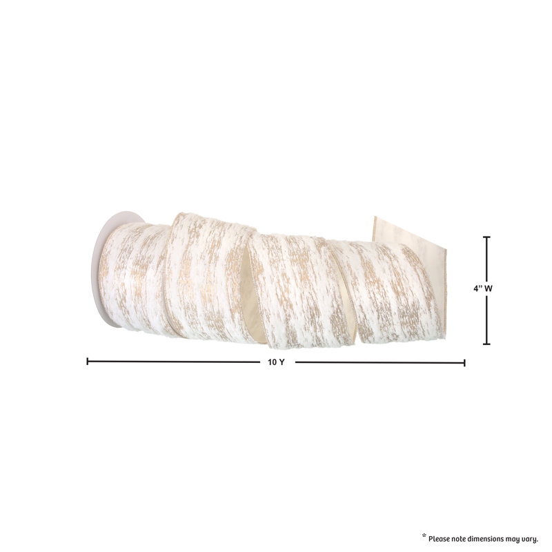 4'' Striped Fabric Ribbon