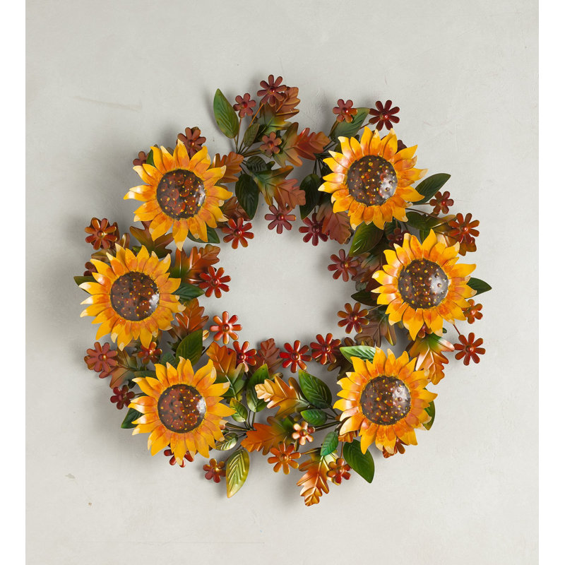 Couronne de tournesol en métal 25 po